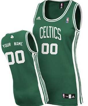 Womens Customized Boston Celtics Green Jersey
